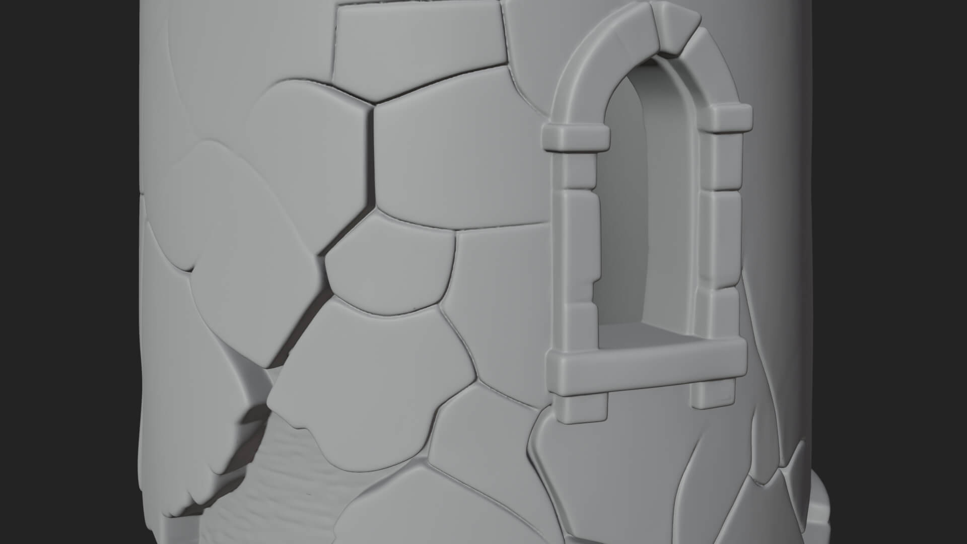 Round Stone Tower Design 5 3D Print Model 3D Model