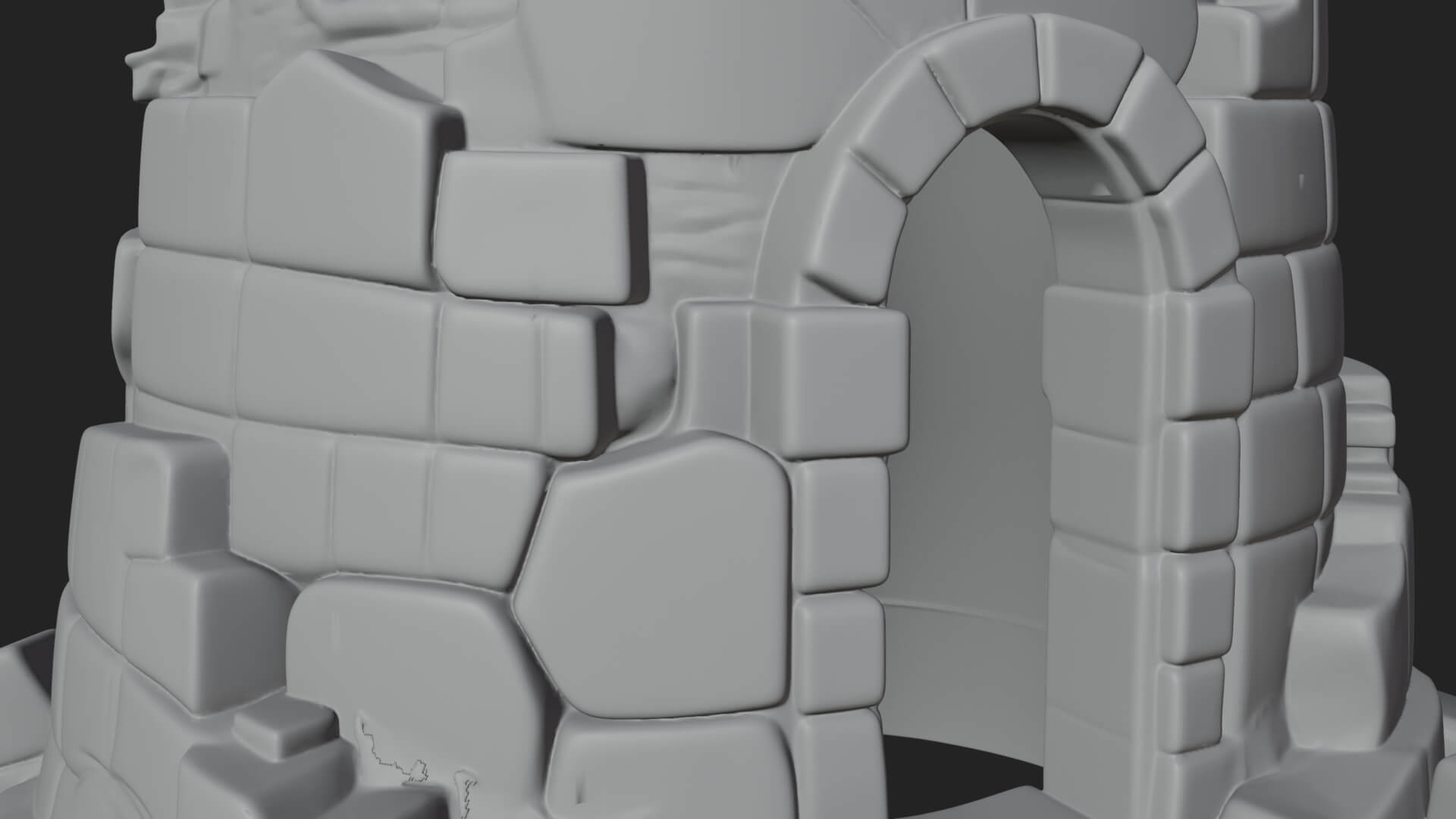 Round Stone Tower Design 5 3D Print Model 3D Model
