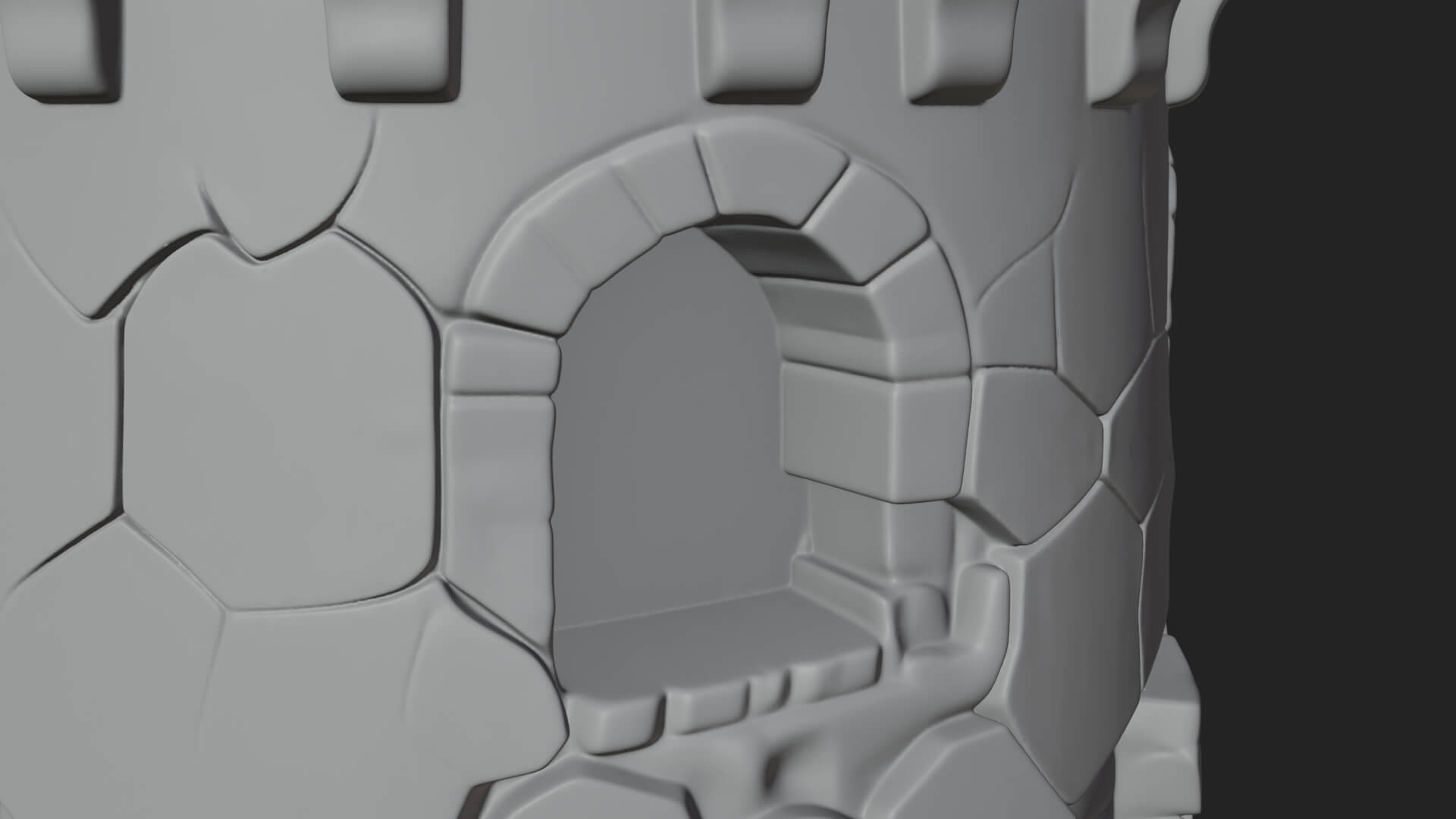 Round Stone Tower Design 6 3D Print Model 3D Model