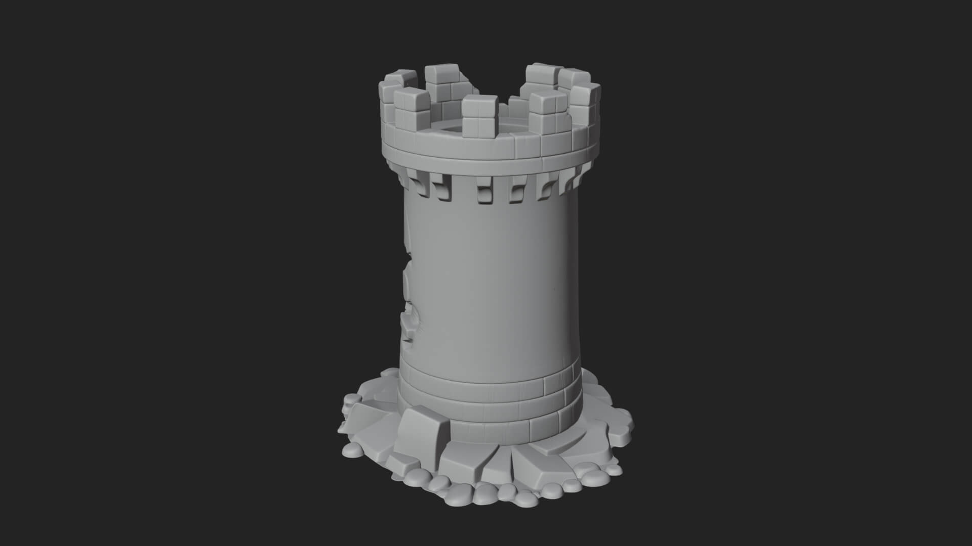 Round Stone Tower Design 7 3D Print Model 3D Model