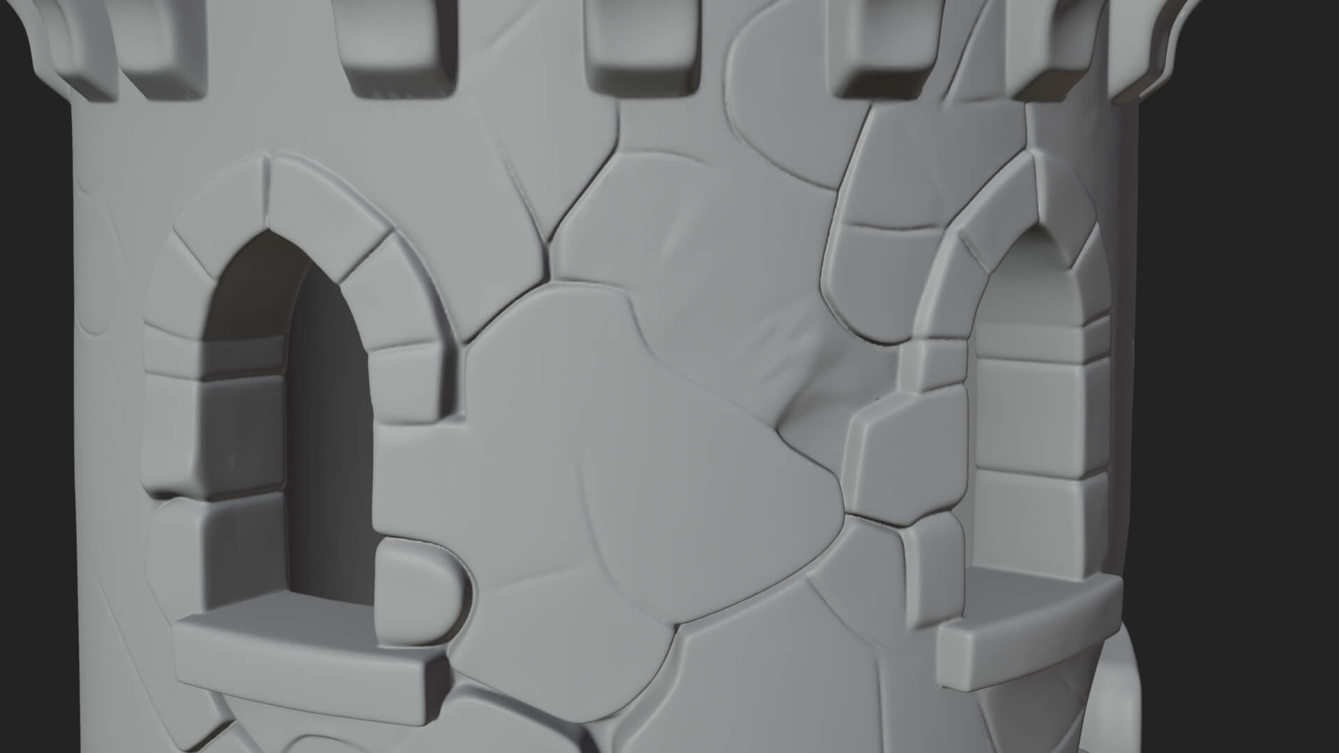 Round Stone Tower Design 7 3D Print Model 3D Model