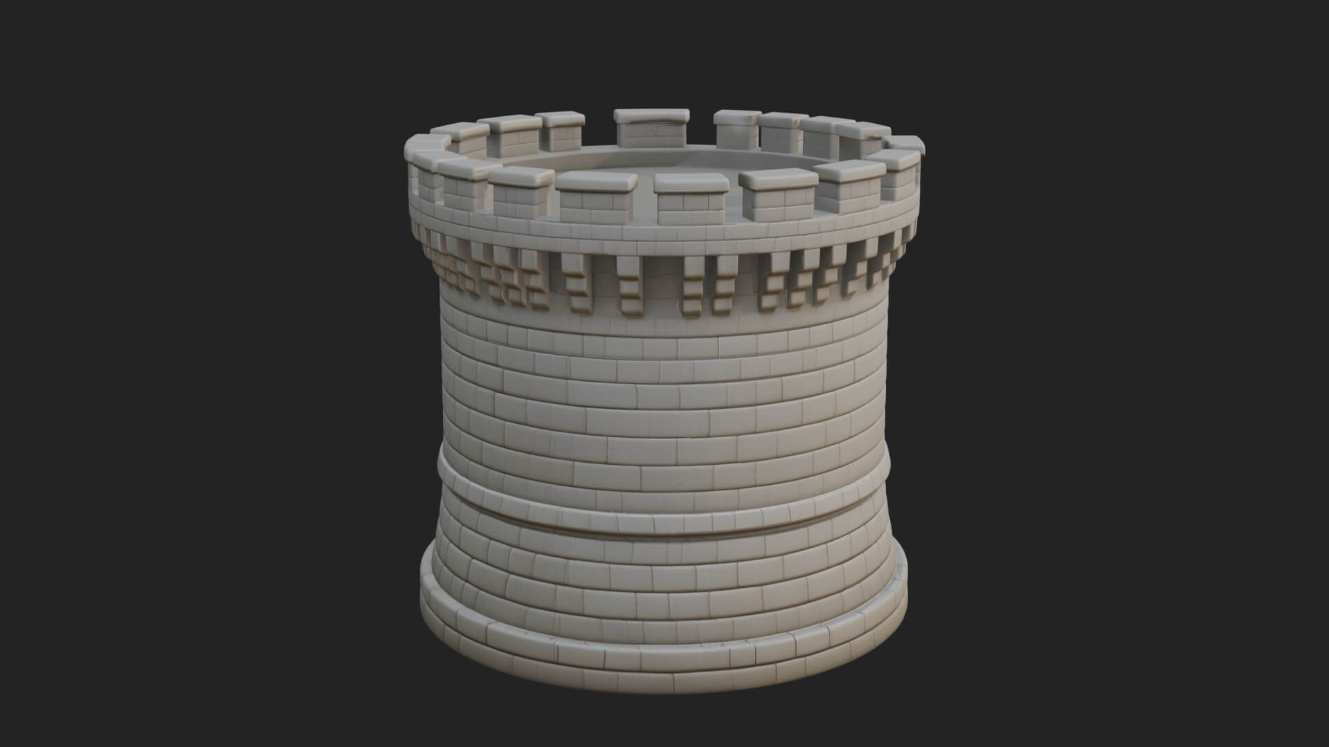 Round Stone Tower Design 8 3D Print Model 3D Model