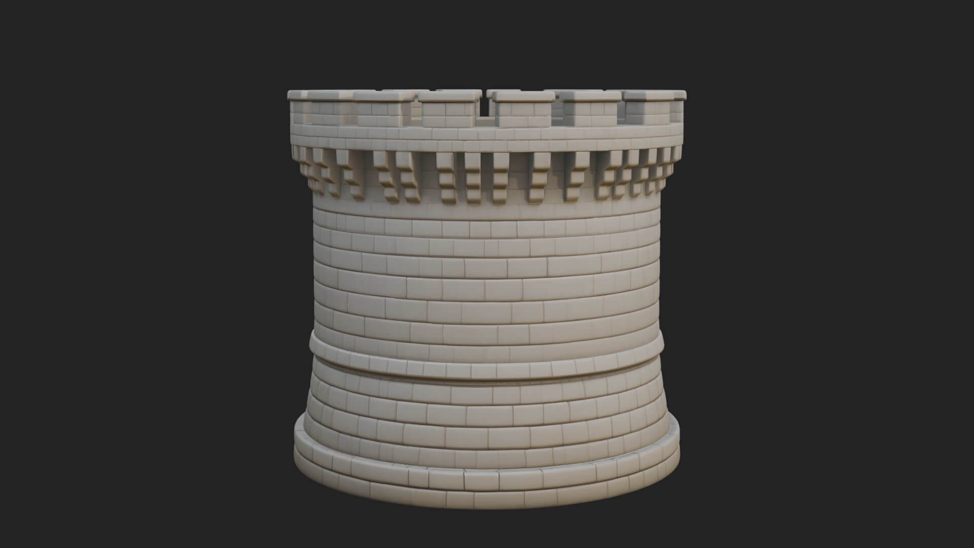 Round Stone Tower Design 8 3D Print Model 3D Model