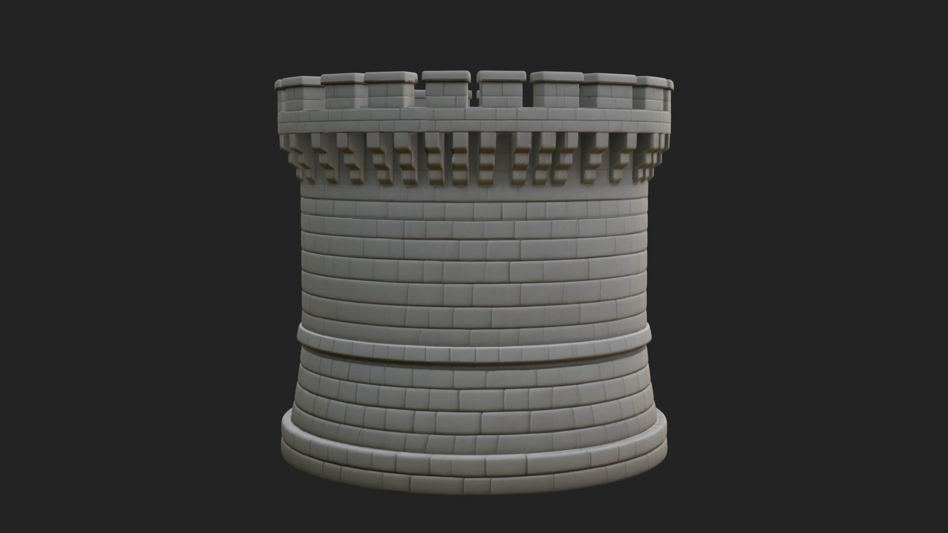 Round Stone Tower Design 8 3D Print Model 3D Model