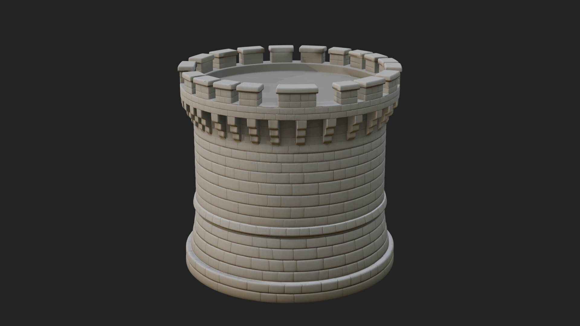 Round Stone Tower Design 8 3D Print Model 3D Model