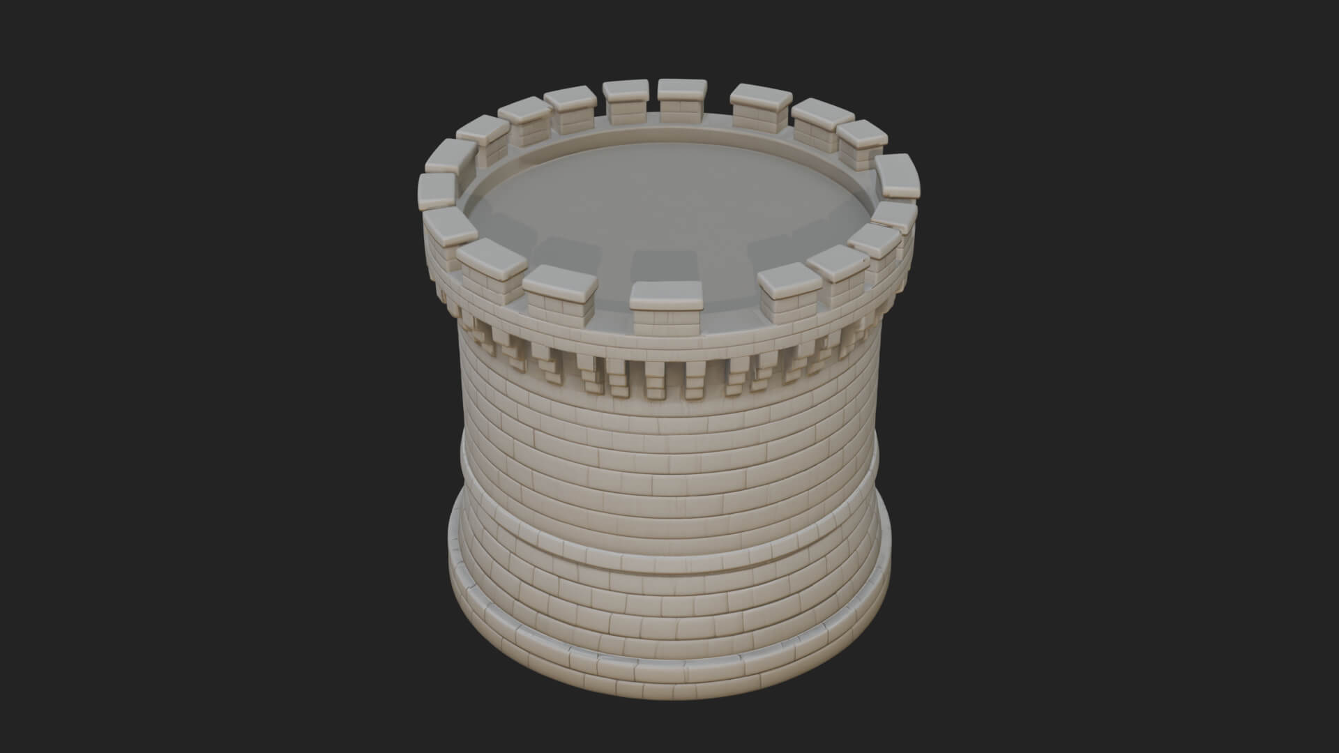 Round Stone Tower Design 8 3D Print Model 3D Model