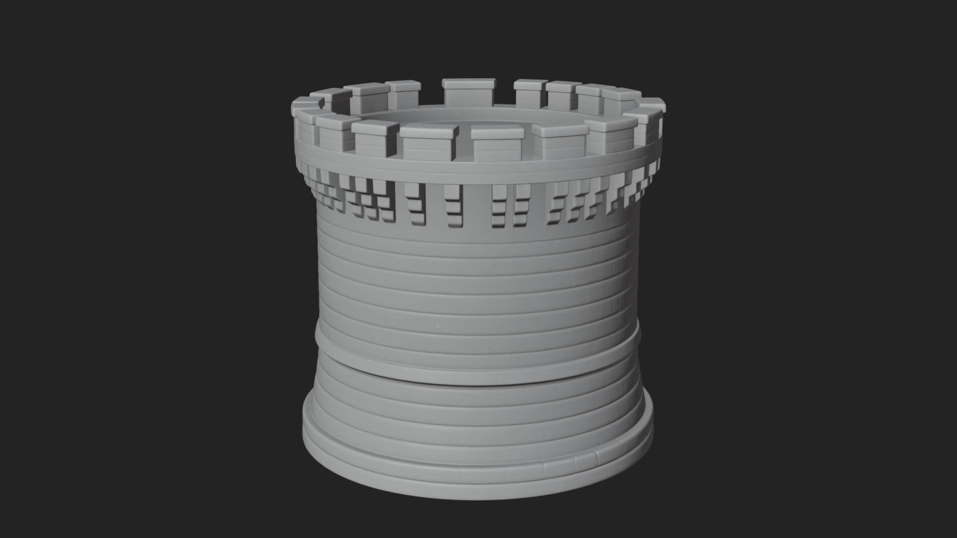 Round Stone Tower Design 8 3D Print Model 3D Model