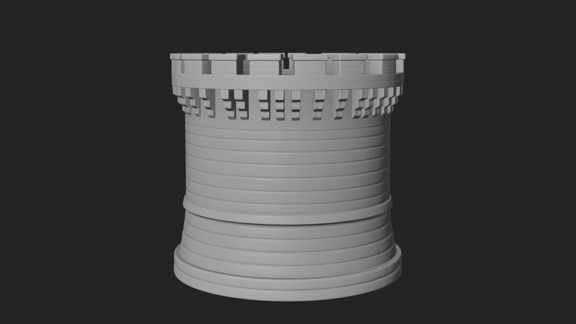 Round Stone Tower Design 8 3D Print Model 3D Model