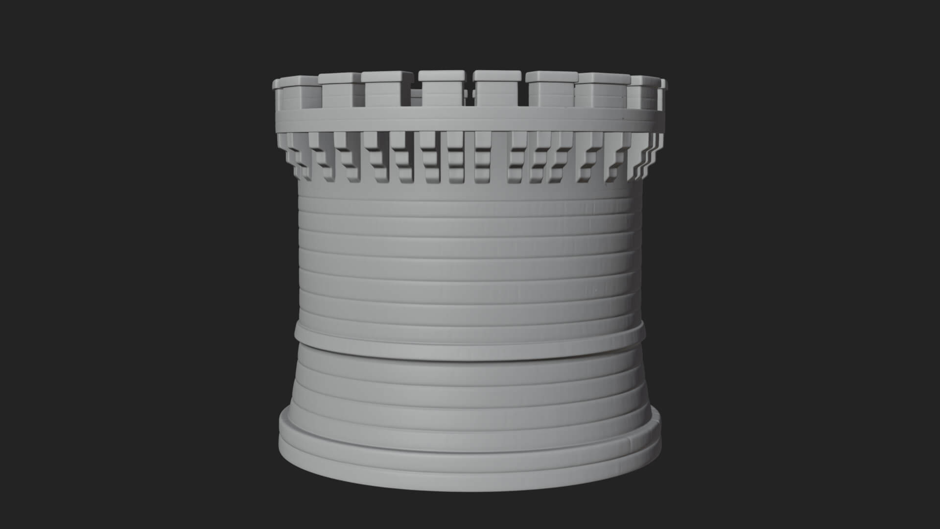 Round Stone Tower Design 8 3D Print Model 3D Model