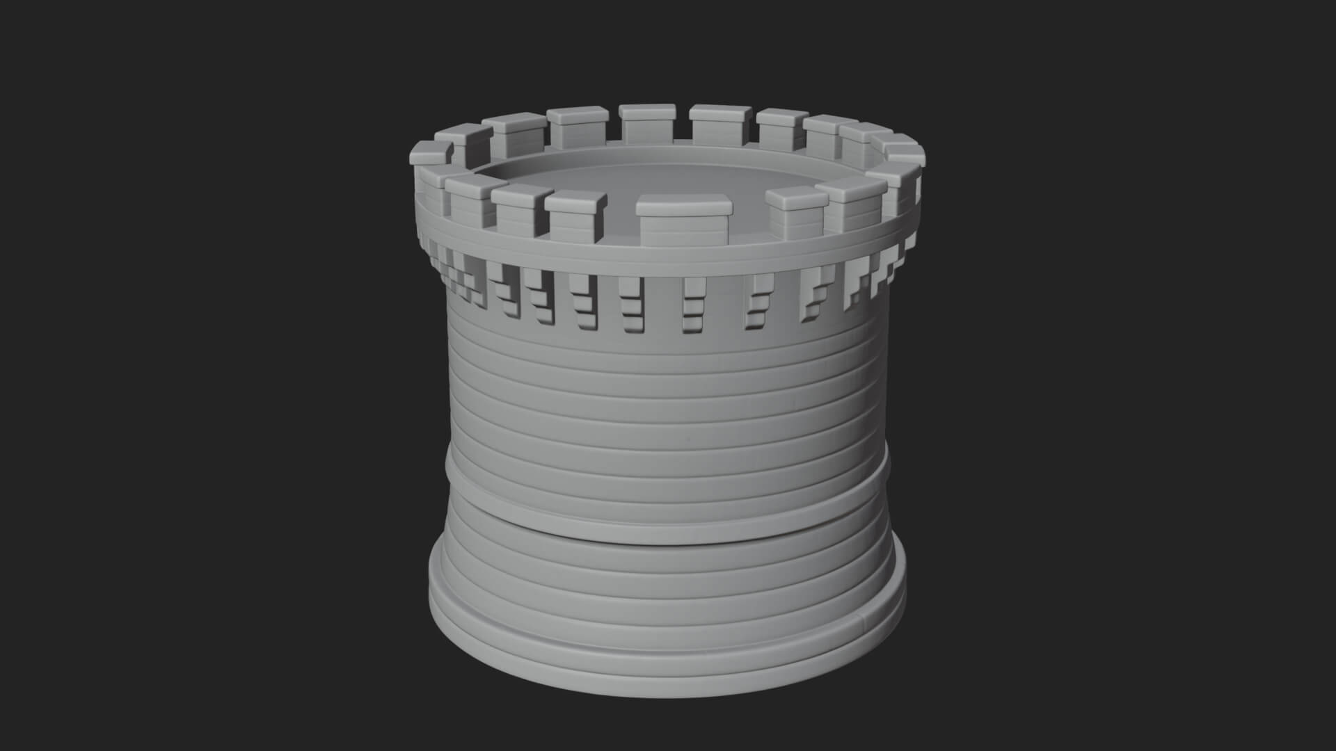 Round Stone Tower Design 8 3D Print Model 3D Model