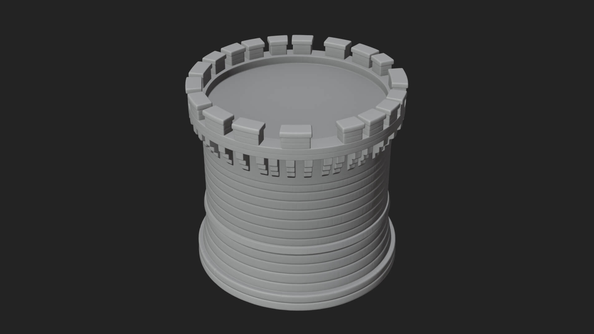 Round Stone Tower Design 8 3D Print Model 3D Model