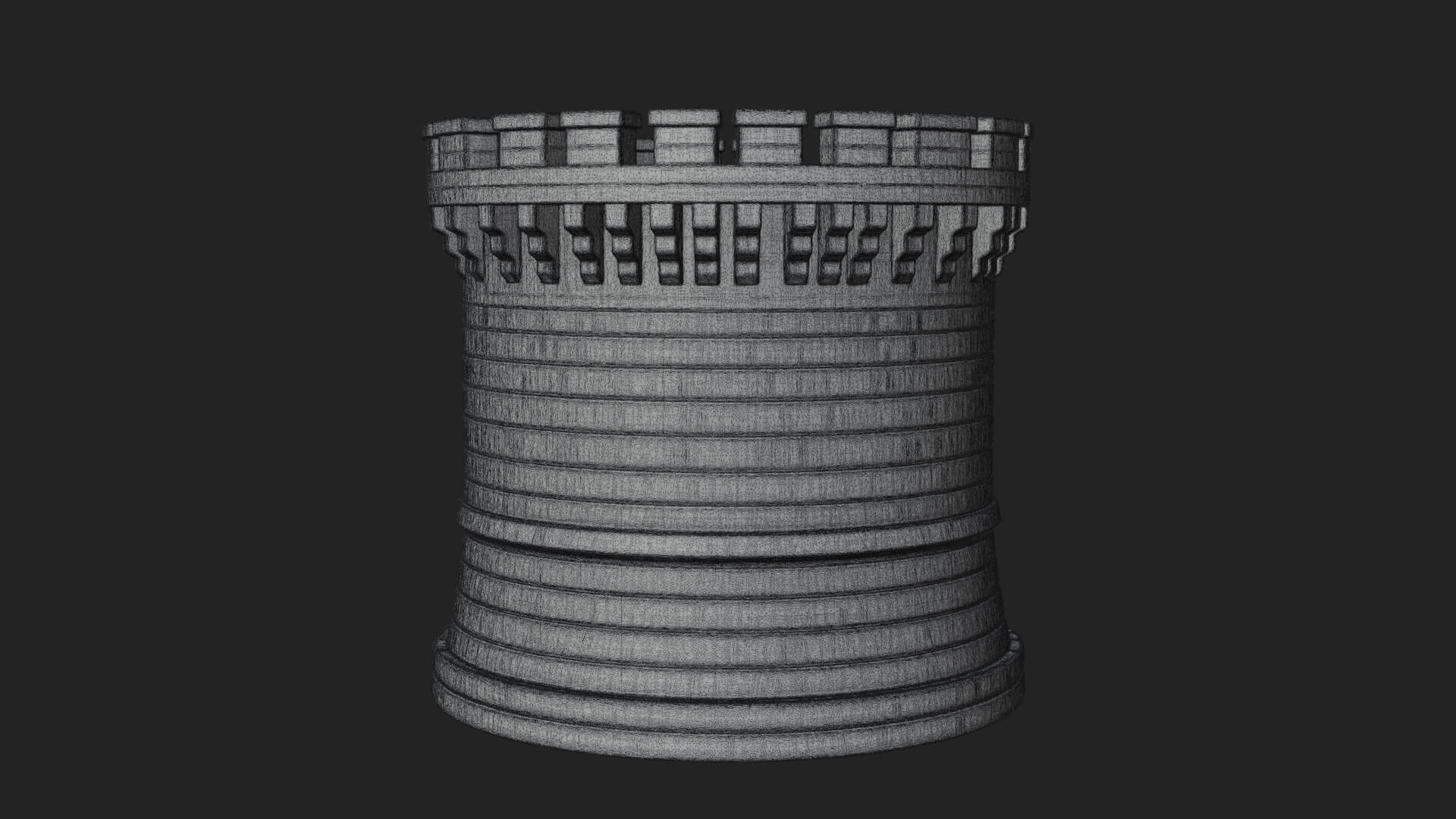 Round Stone Tower Design 8 3D Print Model 3D Model