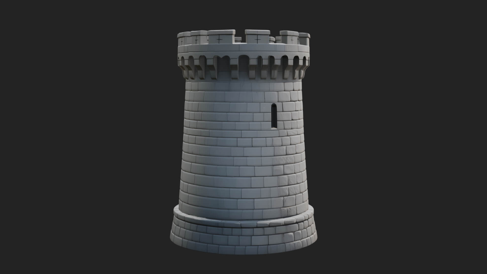 Round Stone Tower Design 9 3D Print Model 3D Model