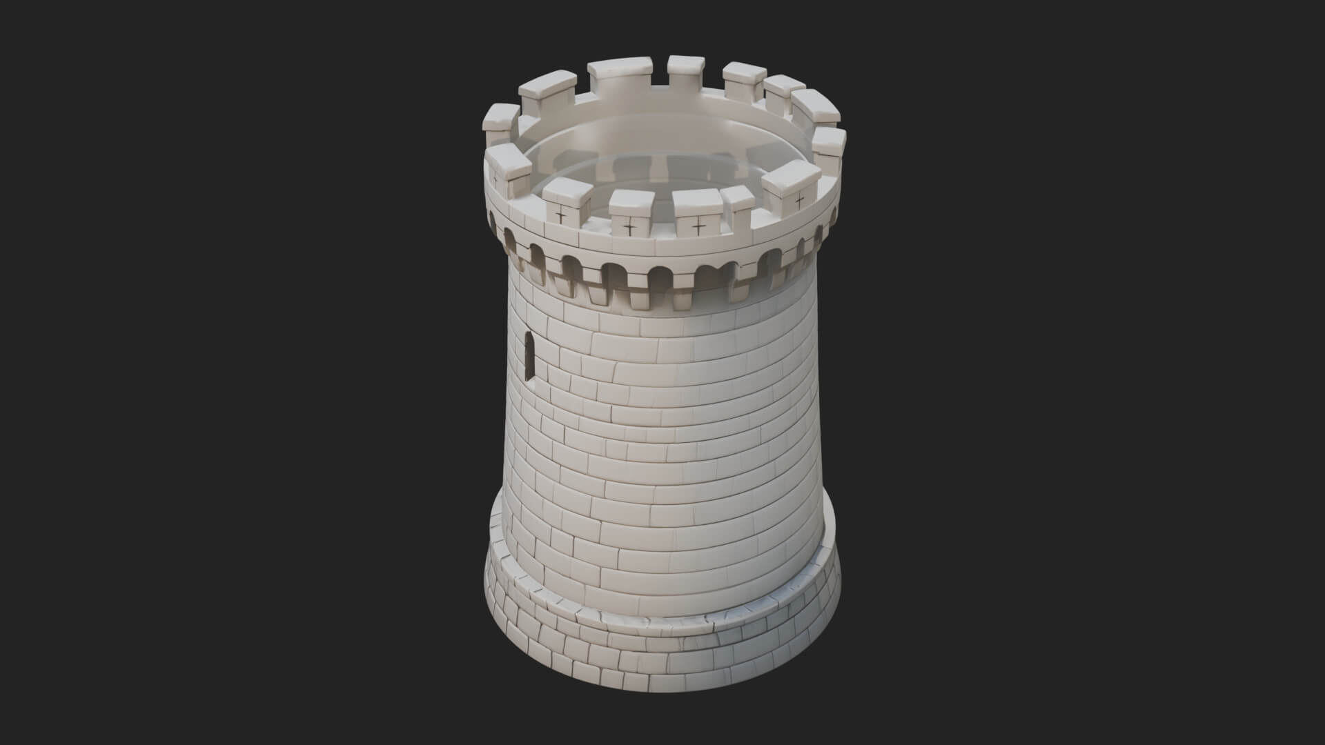 Round Stone Tower Design 9 3D Print Model 3D Model