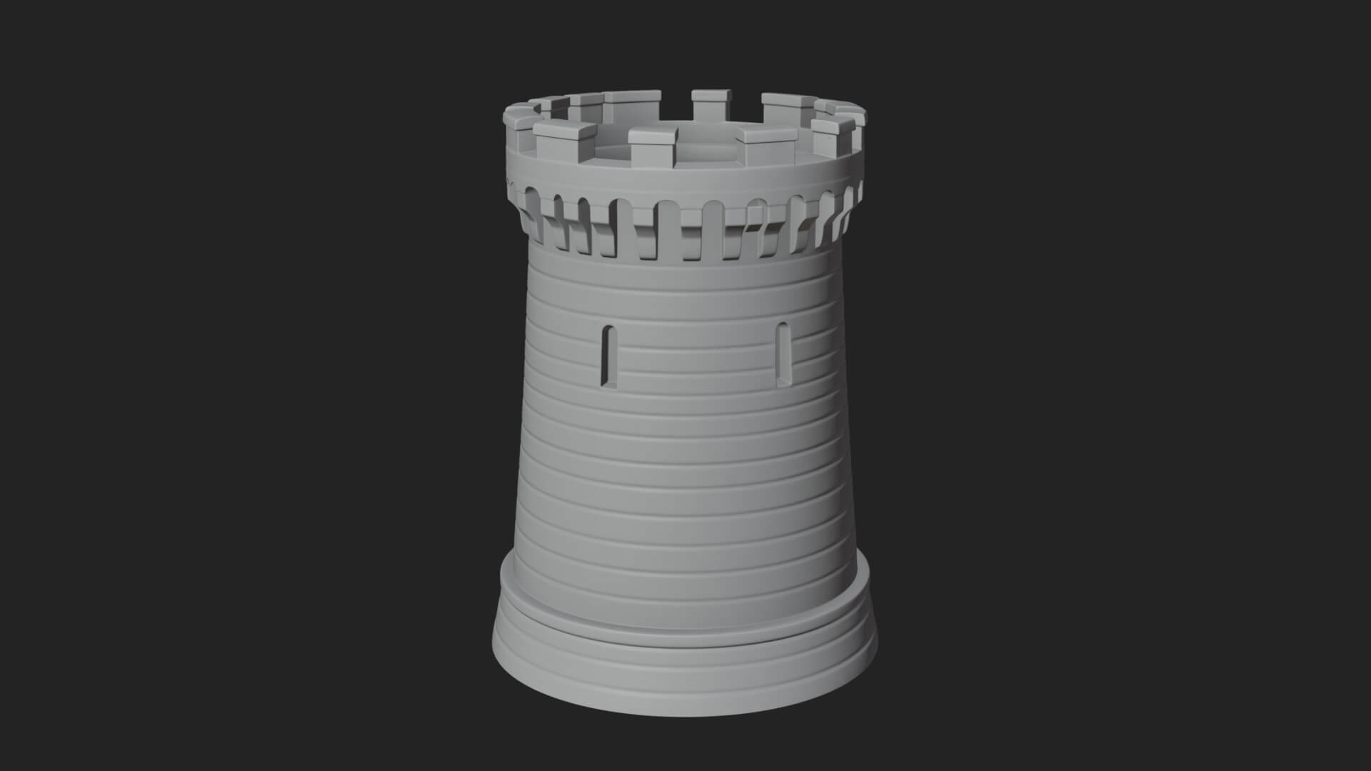 Round Stone Tower Design 9 3D Print Model 3D Model
