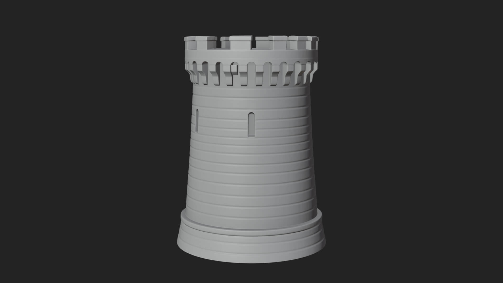 Round Stone Tower Design 9 3D Print Model 3D Model