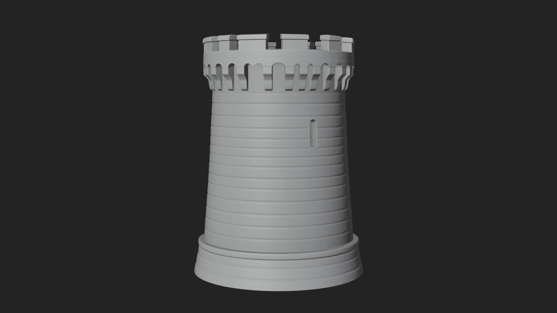Round Stone Tower Design 9 3D Print Model 3D Model