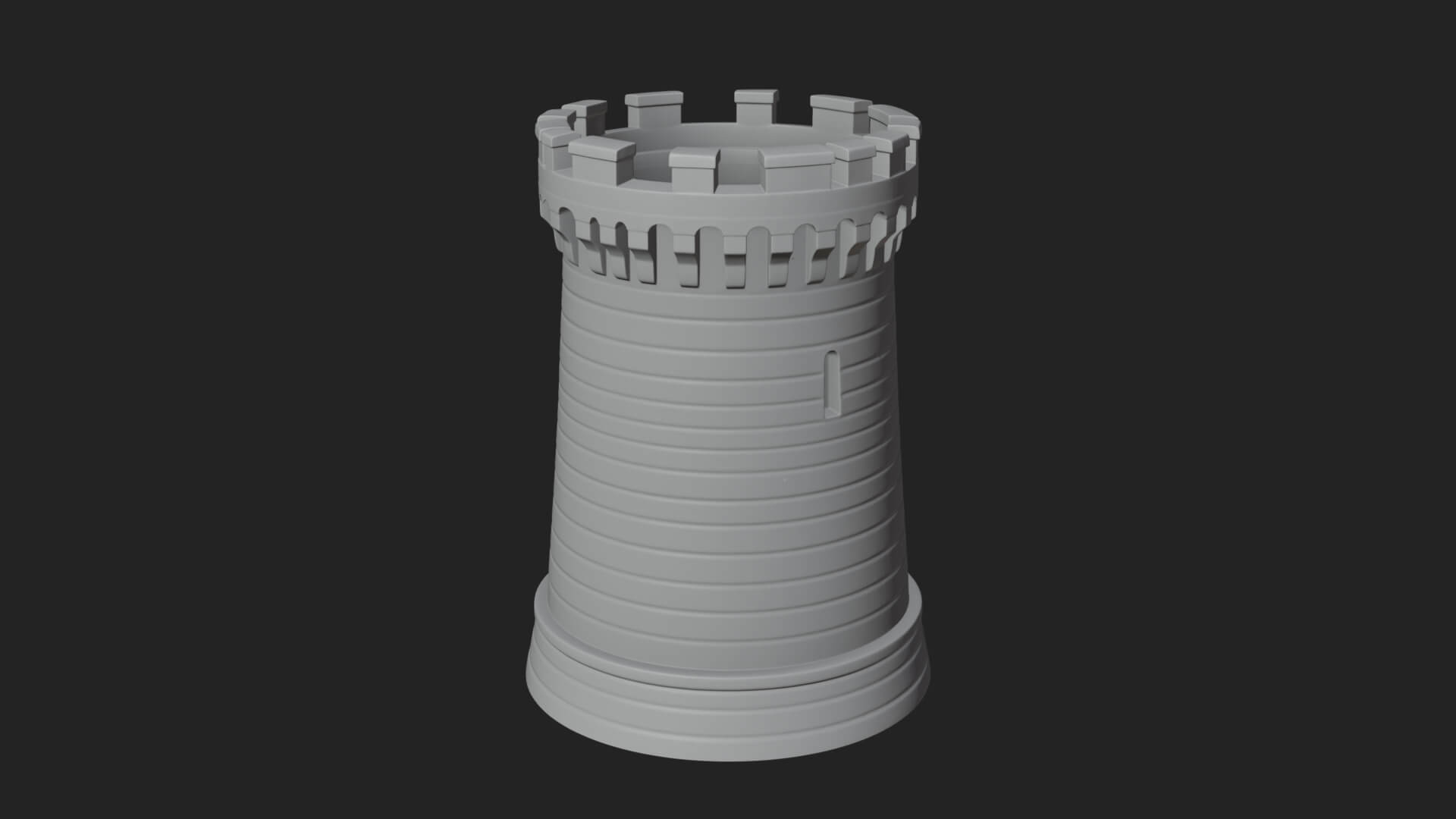 Round Stone Tower Design 9 3D Print Model 3D Model