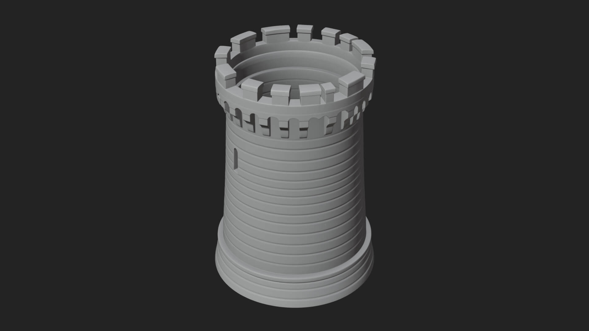 Round Stone Tower Design 9 3D Print Model 3D Model