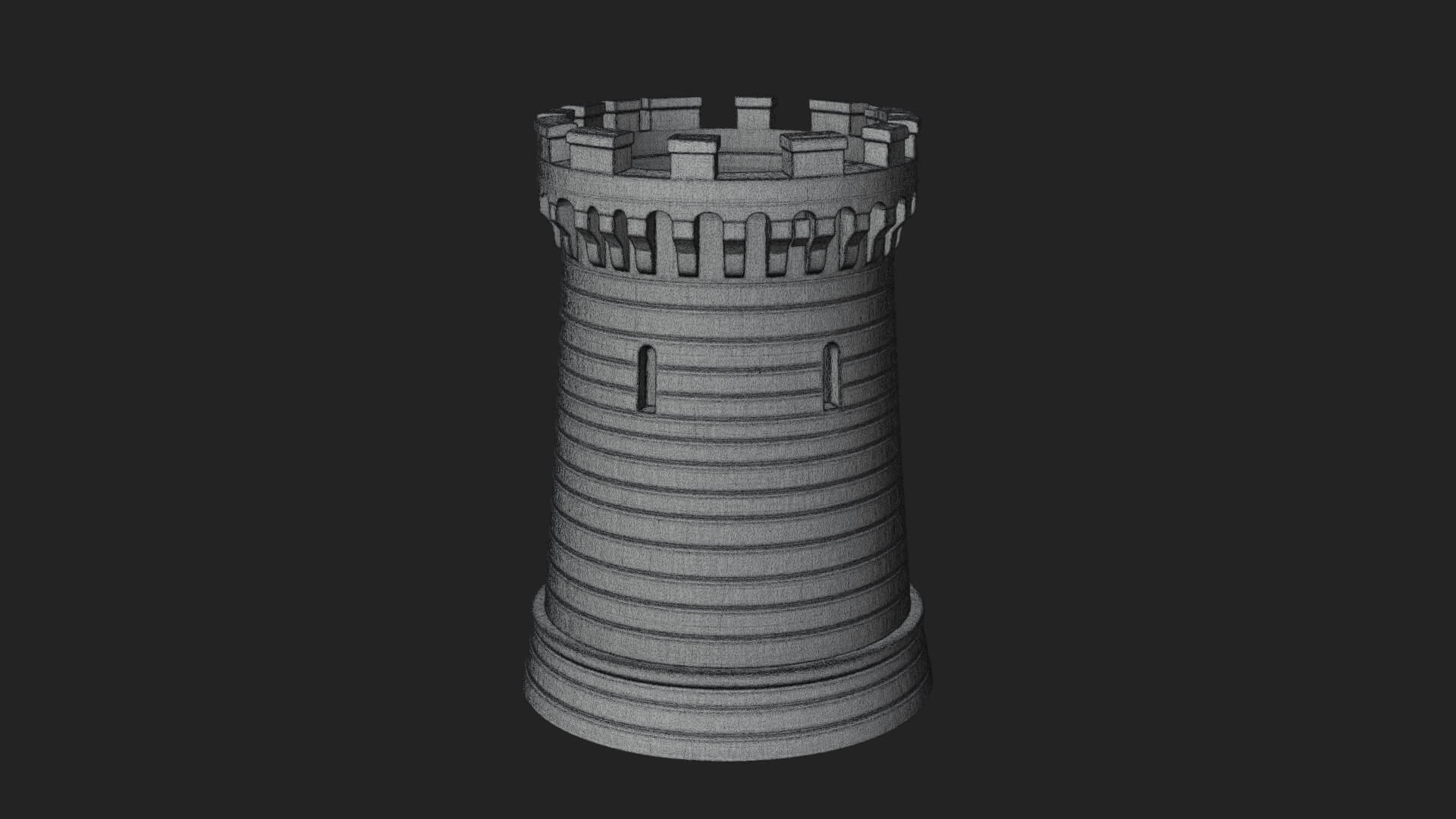 Round Stone Tower Design 9 3D Print Model 3D Model