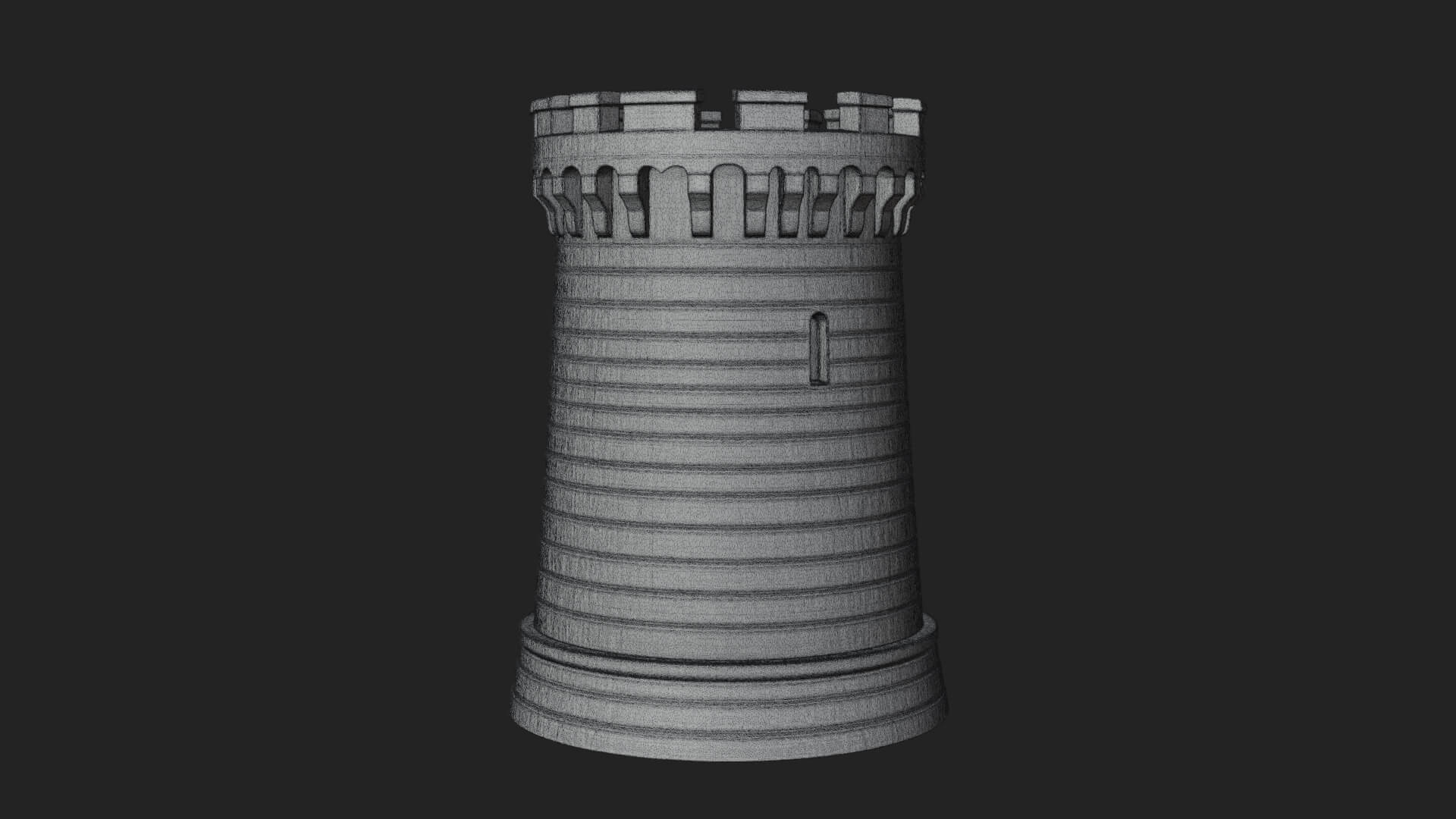 Round Stone Tower Design 9 3D Print Model 3D Model