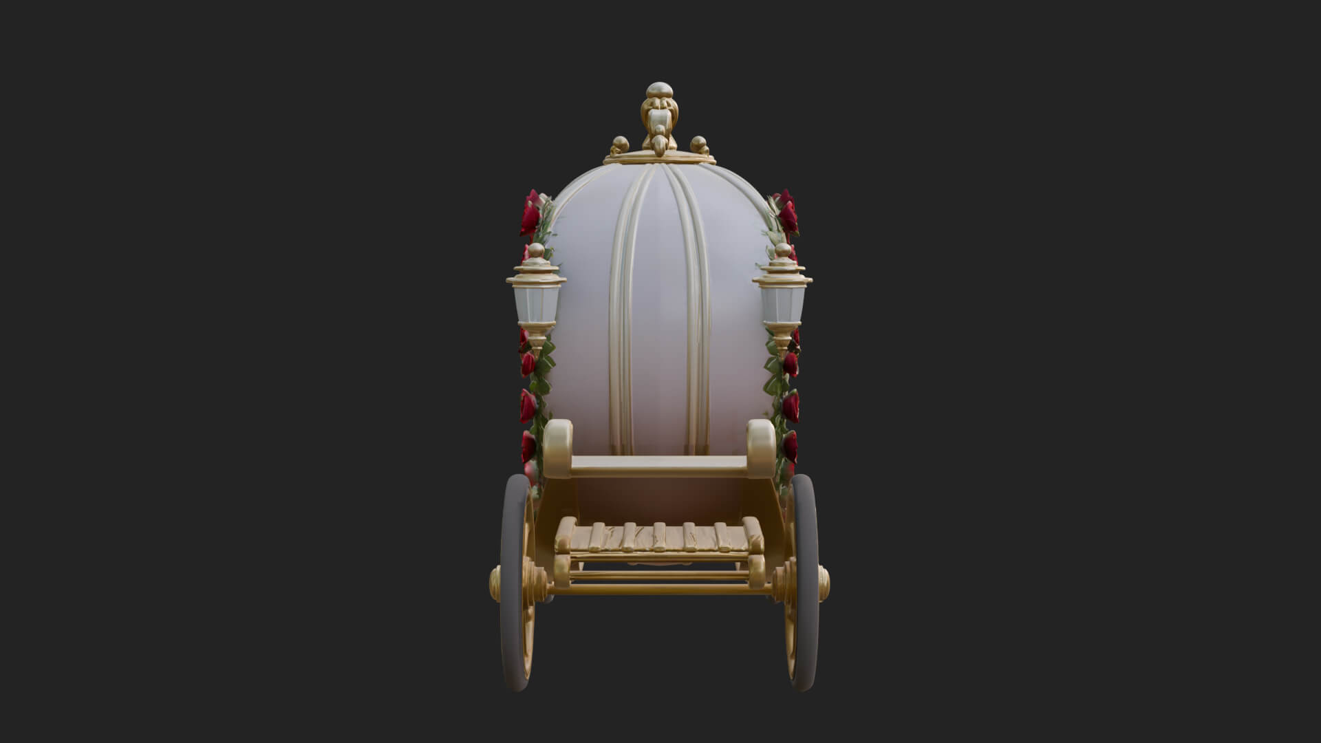Royal Fairy Tale Carriage Model Design 1 3D Print Model 3D Model