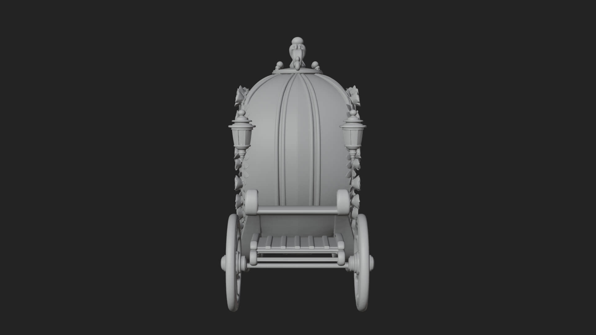 Royal Fairy Tale Carriage Model Design 1 3D Print Model 3D Model