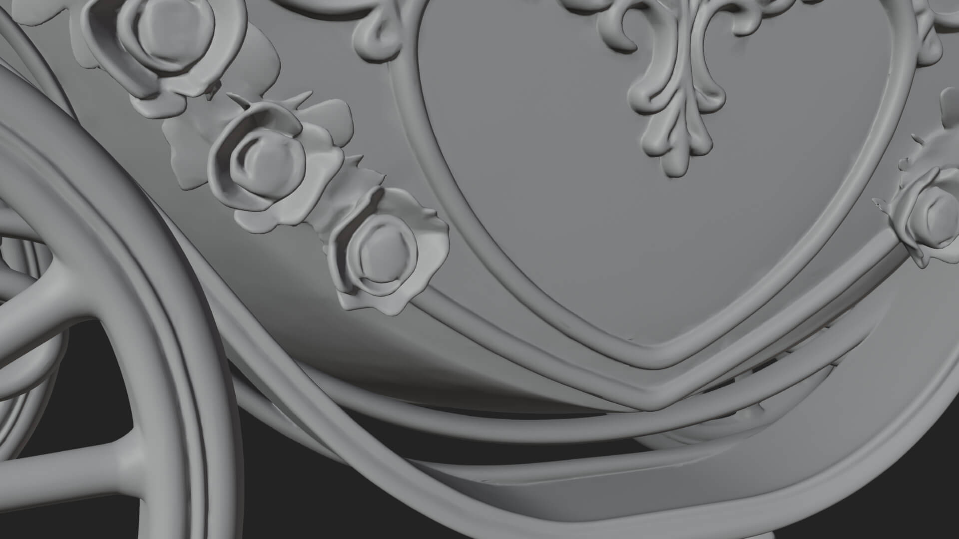 Royal Fairy Tale Carriage Model Design 1 3D Print Model 3D Model