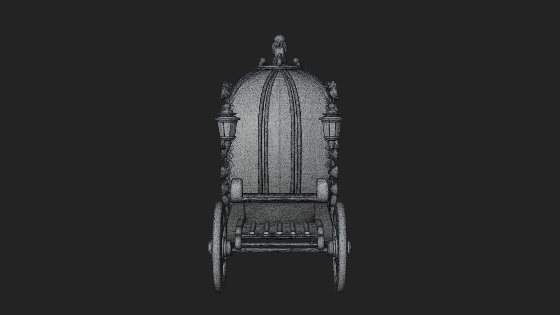 Royal Fairy Tale Carriage Model Design 1 3D Print Model 3D Model