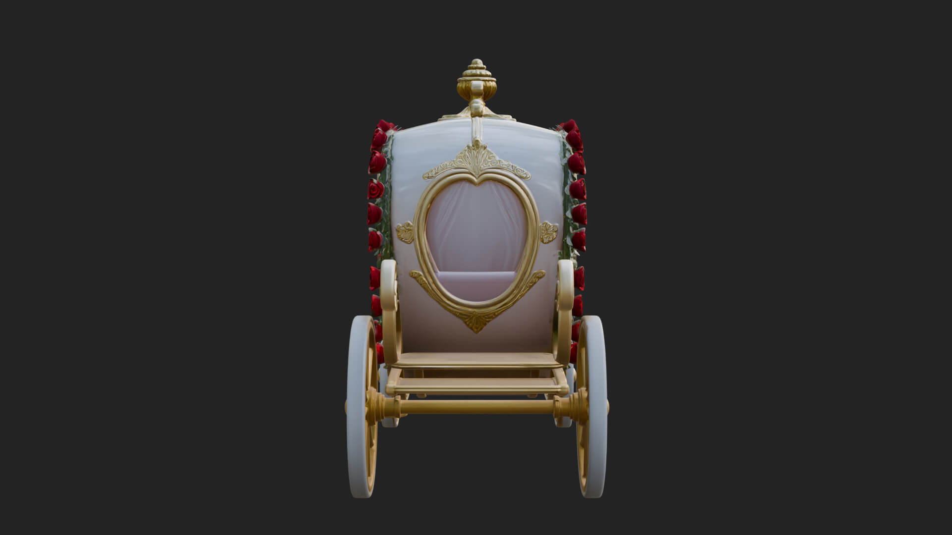 Royal Fairy Tale Carriage Model Design 2 3D Print Model 3D Model