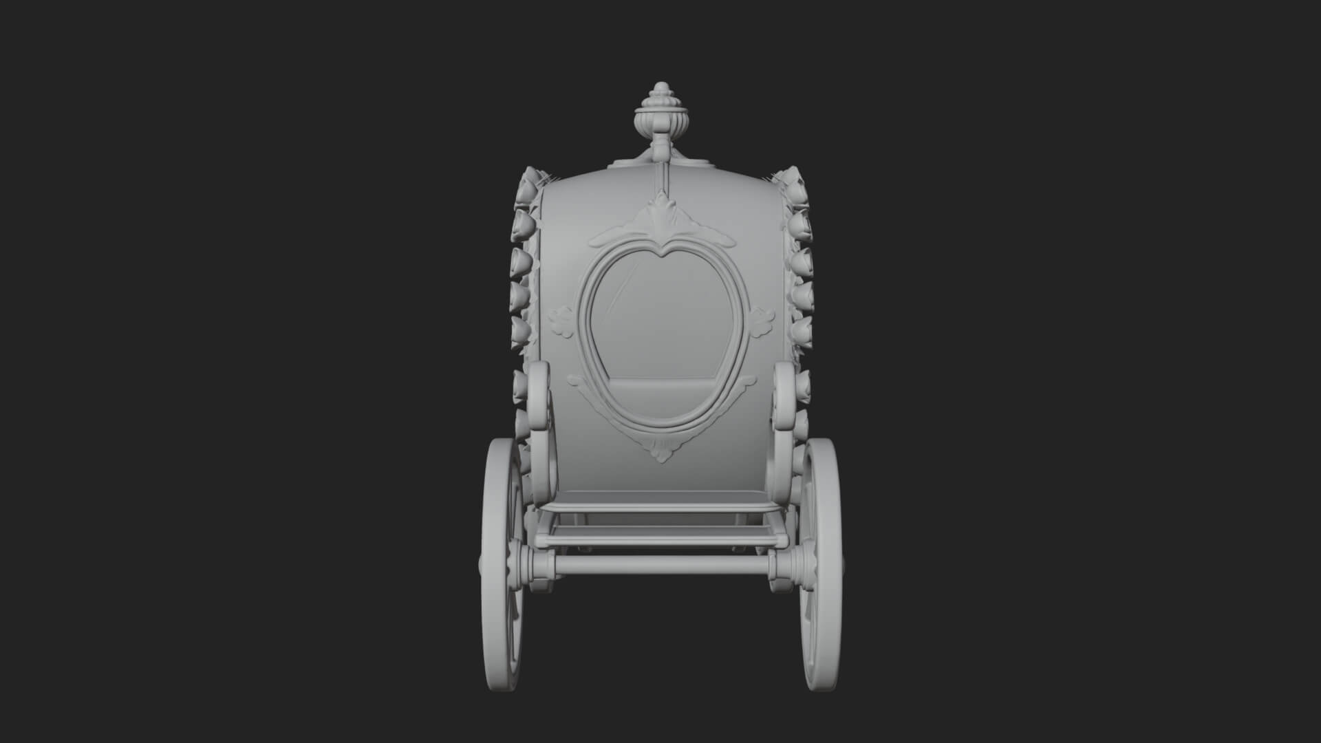 Royal Fairy Tale Carriage Model Design 2 3D Print Model 3D Model