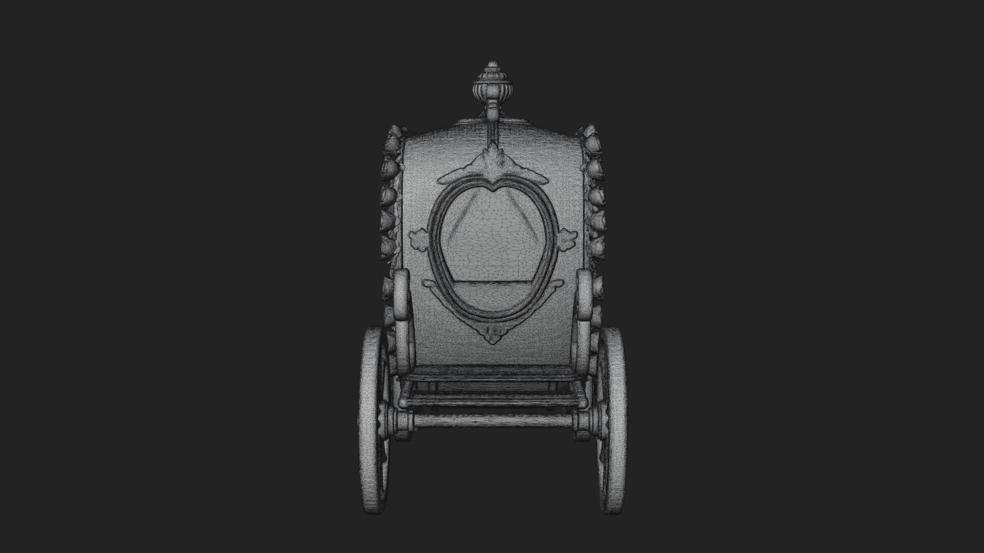 Royal Fairy Tale Carriage Model Design 2 3D Print Model 3D Model
