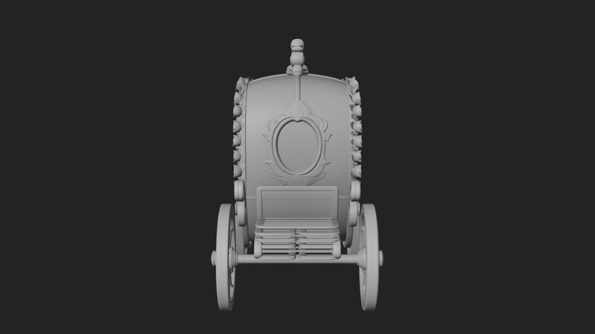 Royal Fairy Tale Carriage Model Design 3 3D Print Model 3D Model