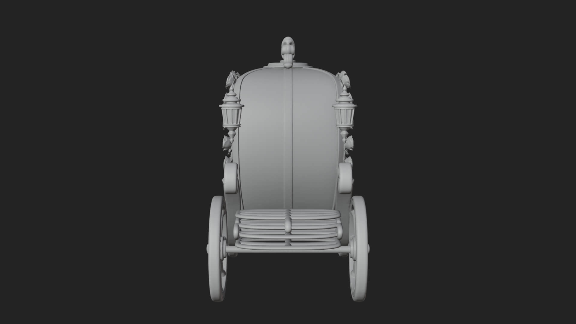 Royal Fairy Tale Carriage Model Design 4 3D Print Model 3D Model