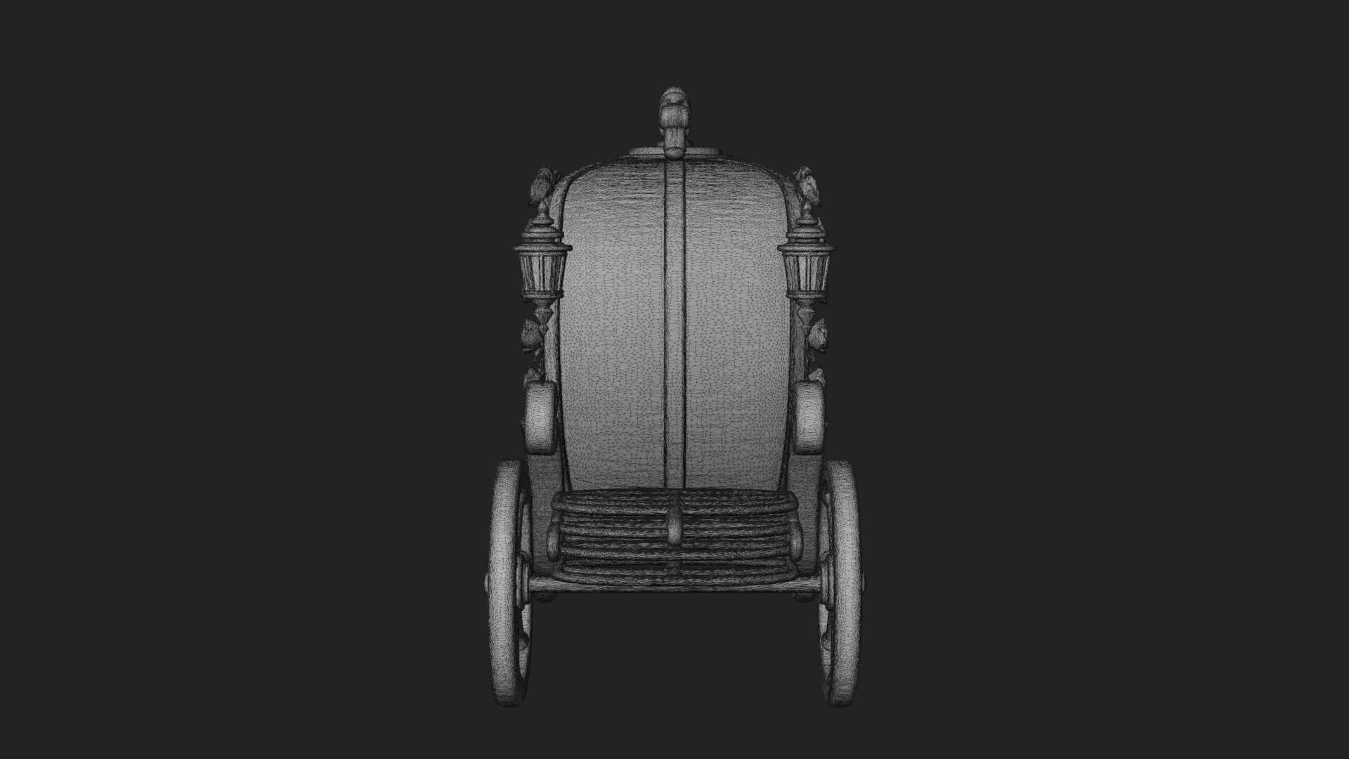 Royal Fairy Tale Carriage Model Design 4 3D Print Model 3D Model