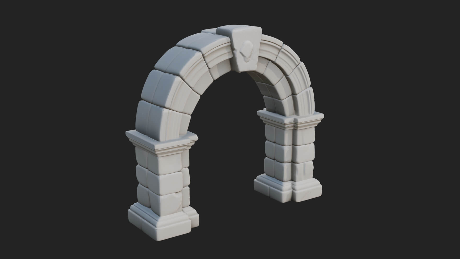 Ruined Stone Archway Model Design 3 3D Print Model 3D Model