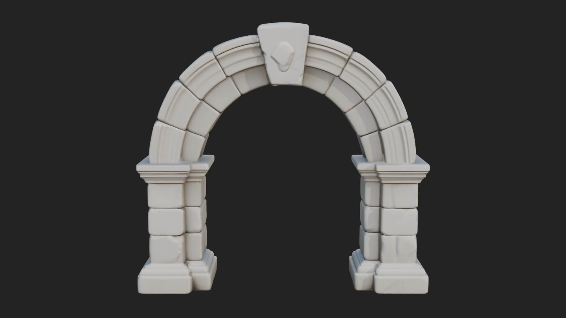 Ruined Stone Archway Model Design 3 3D Print Model 3D Model