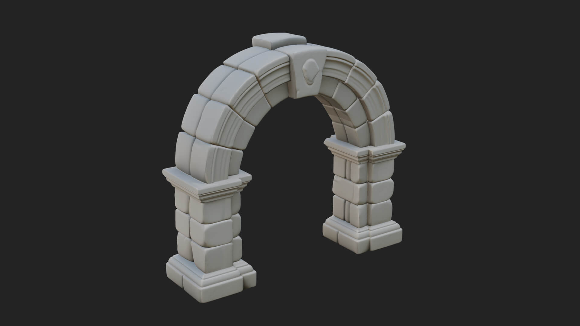 Ruined Stone Archway Model Design 3 3D Print Model 3D Model