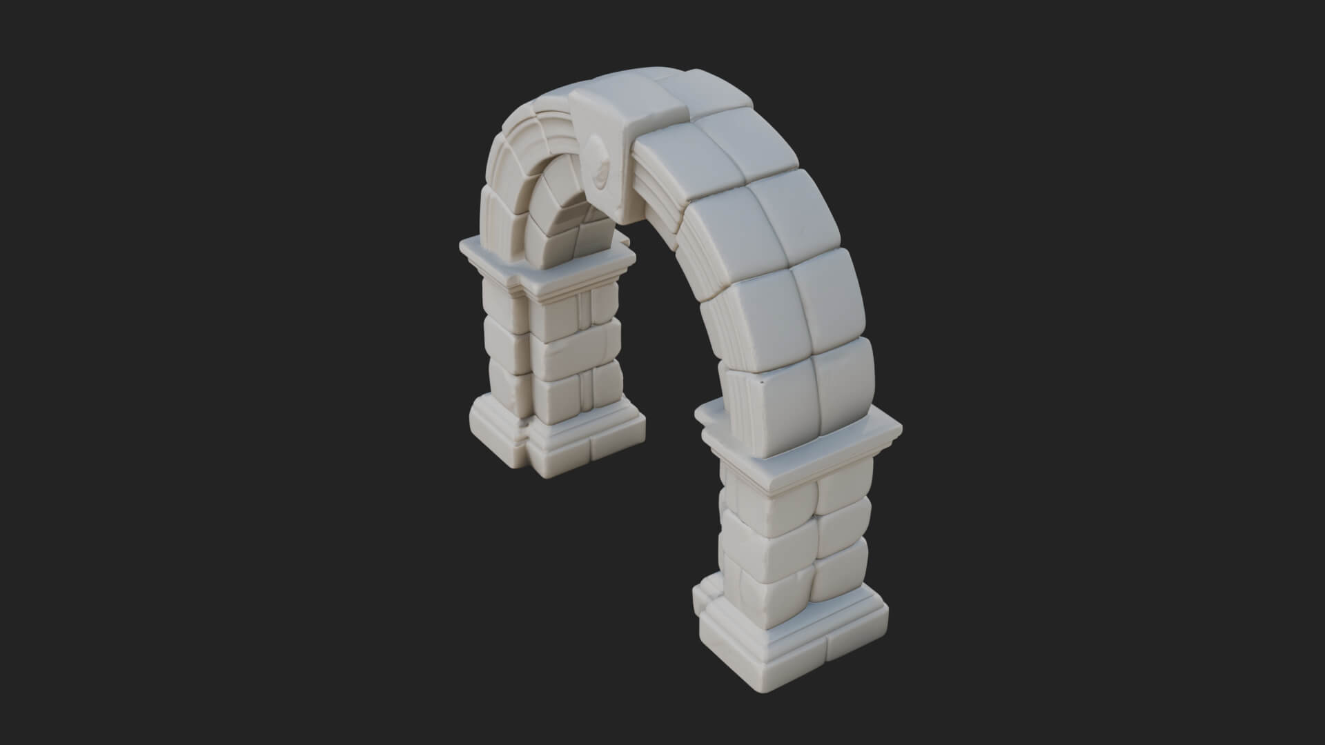 Ruined Stone Archway Model Design 3 3D Print Model 3D Model