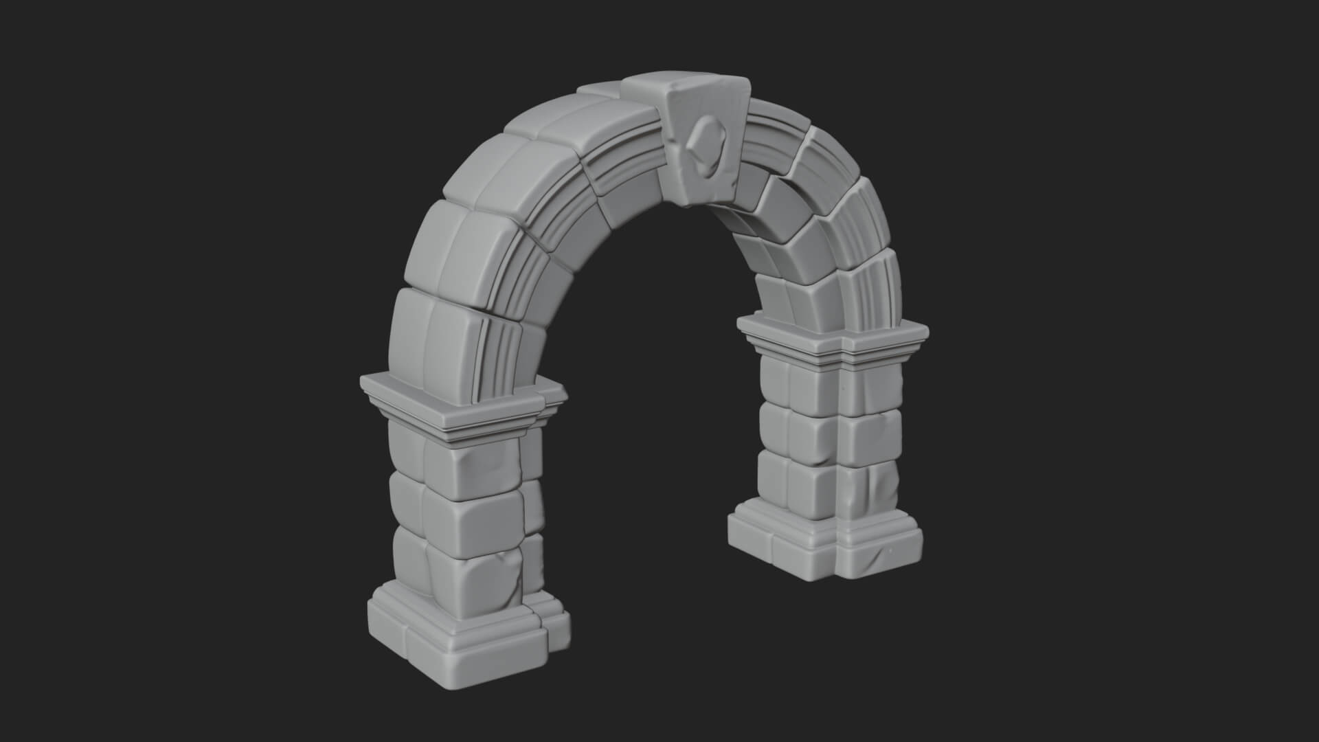 Ruined Stone Archway Model Design 3 3D Print Model 3D Model