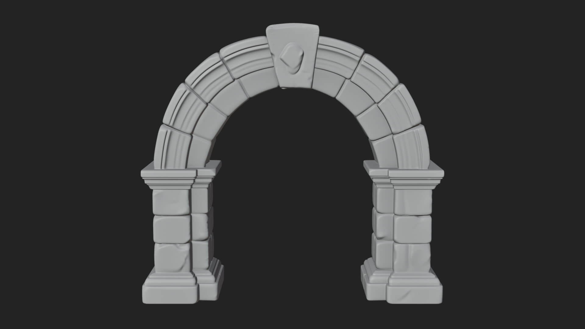 Ruined Stone Archway Model Design 3 3D Print Model 3D Model