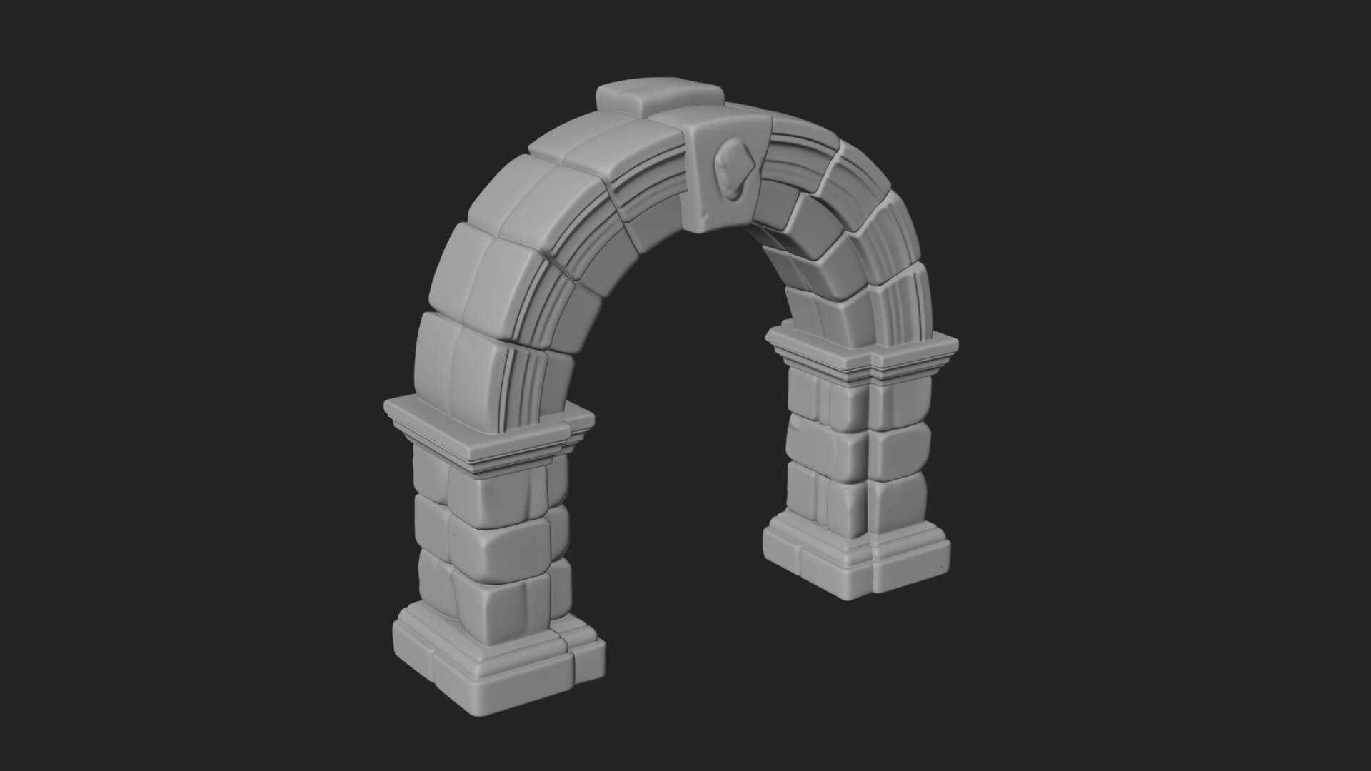 Ruined Stone Archway Model Design 3 3D Print Model 3D Model