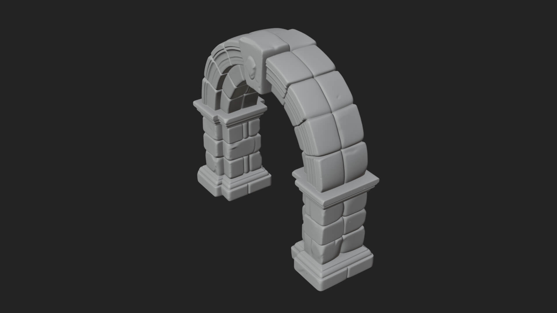Ruined Stone Archway Model Design 3 3D Print Model 3D Model