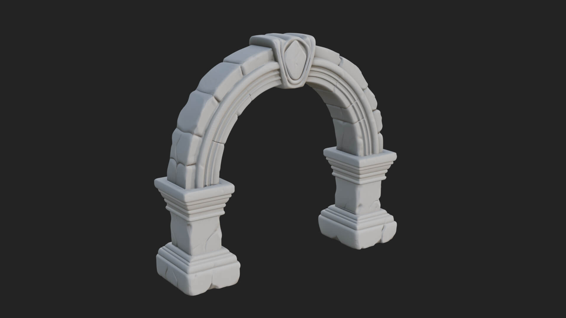Ruined Stone Archway Model Design 4 3D Print Model 3D Model