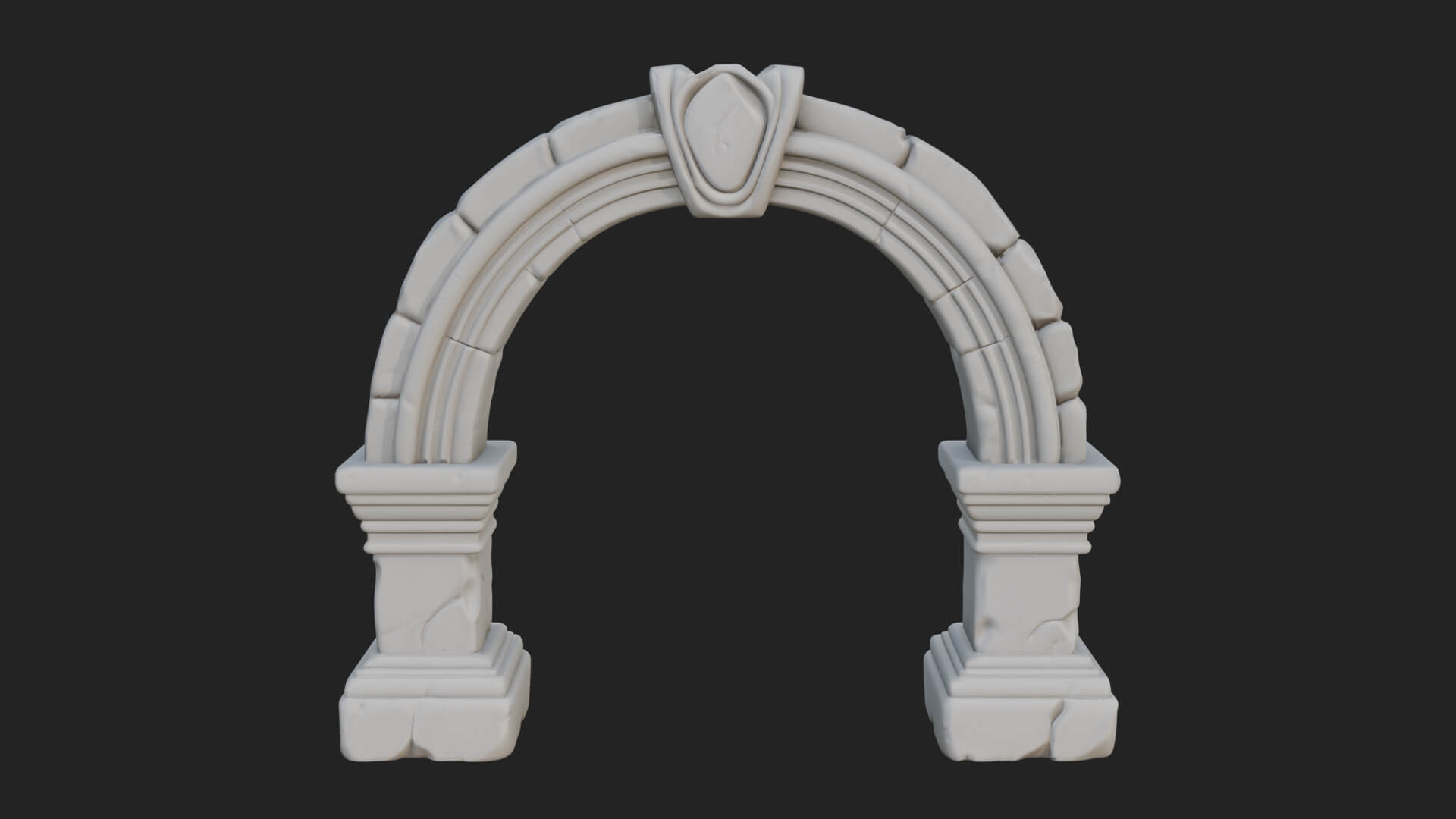 Ruined Stone Archway Model Design 4 3D Print Model 3D Model