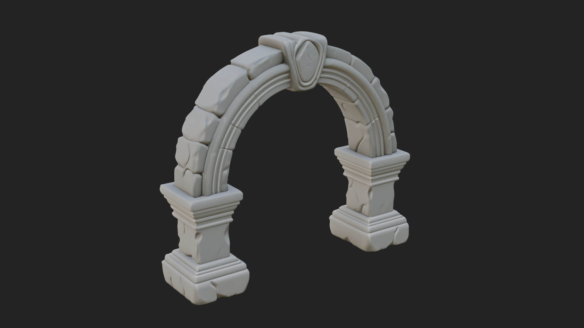 Ruined Stone Archway Model Design 4 3D Print Model 3D Model