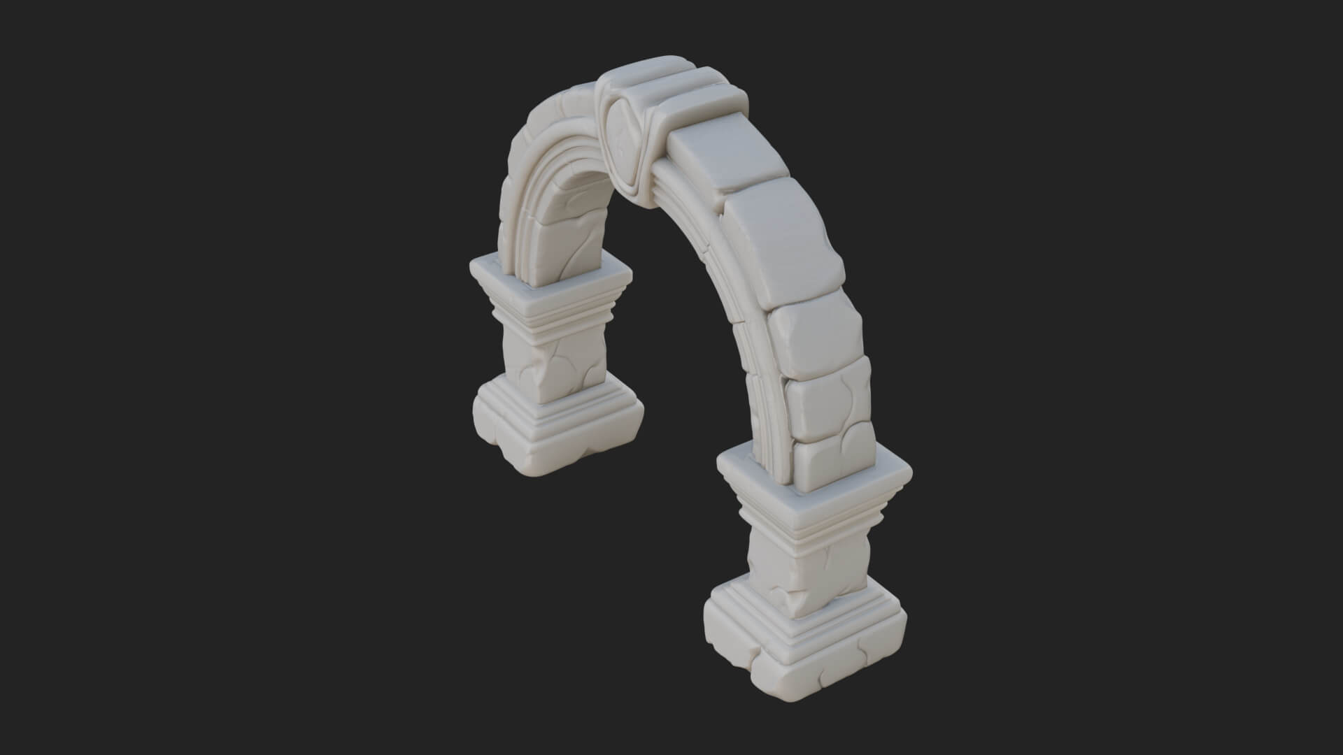 Ruined Stone Archway Model Design 4 3D Print Model 3D Model