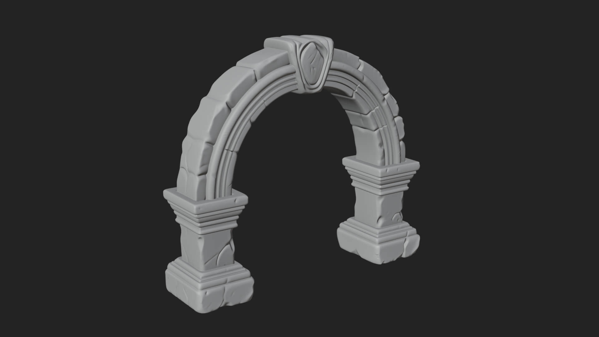 Ruined Stone Archway Model Design 4 3D Print Model 3D Model