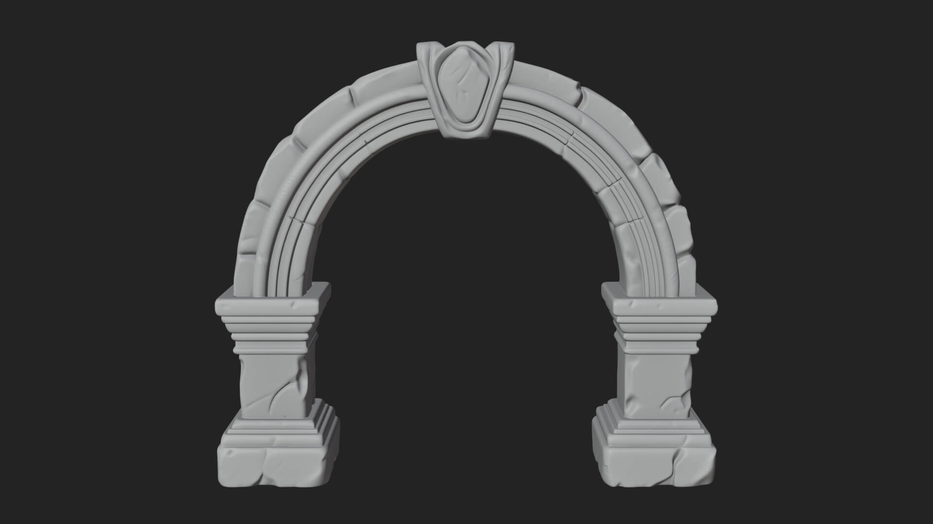 Ruined Stone Archway Model Design 4 3D Print Model 3D Model