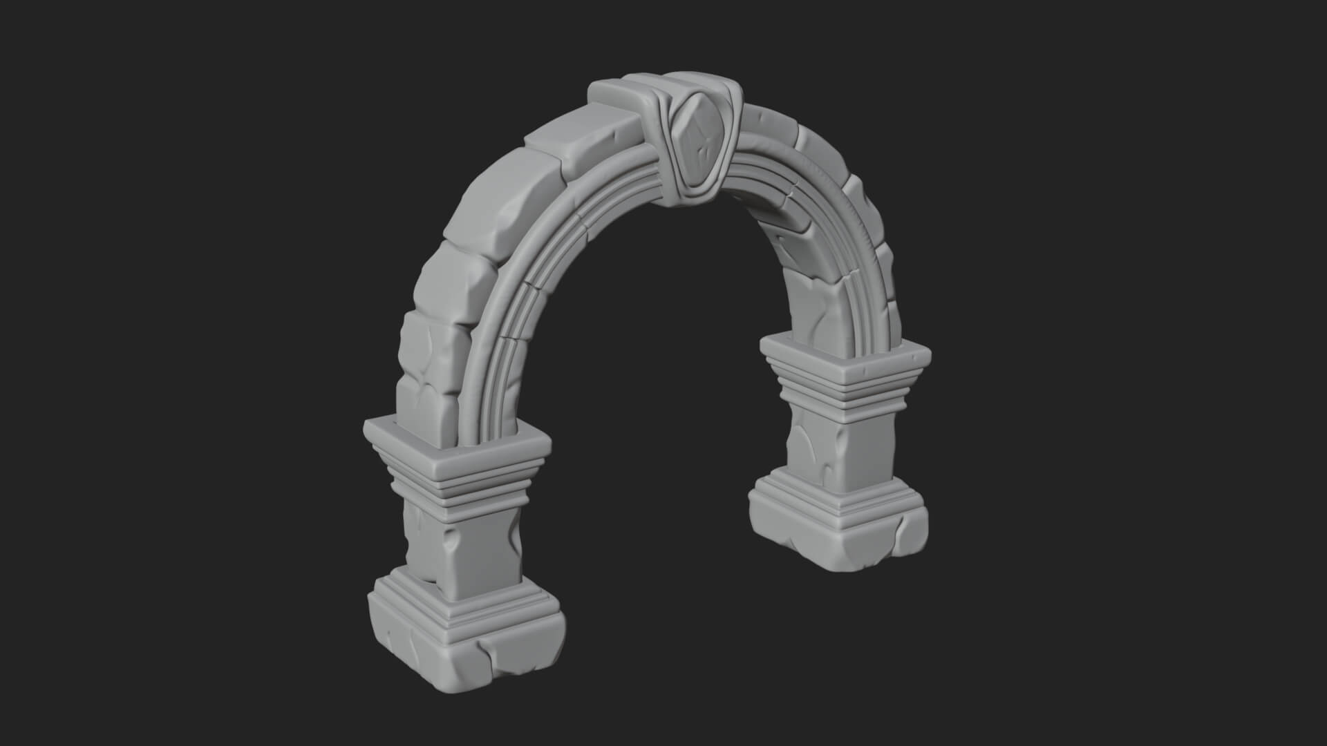 Ruined Stone Archway Model Design 4 3D Print Model 3D Model
